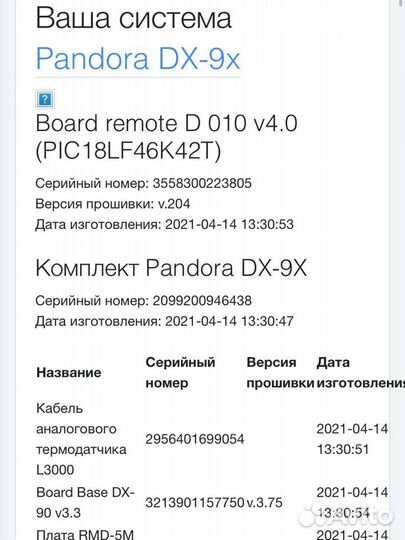 Брелок сигнализации Pandora D-010 Оригинал