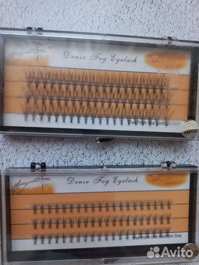 Накладные Ресницы-пучки набор 5шт изгиб С