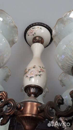 Люстра пятирожковая,винтажная
