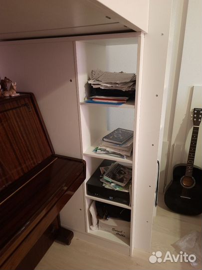 Детская-кровать чердак со столом и шкафом