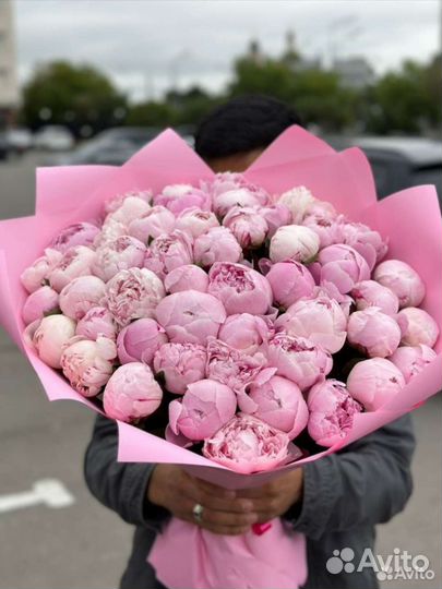 Цветы букеты пионы с доставкой 11, 15, 21, 31, шт