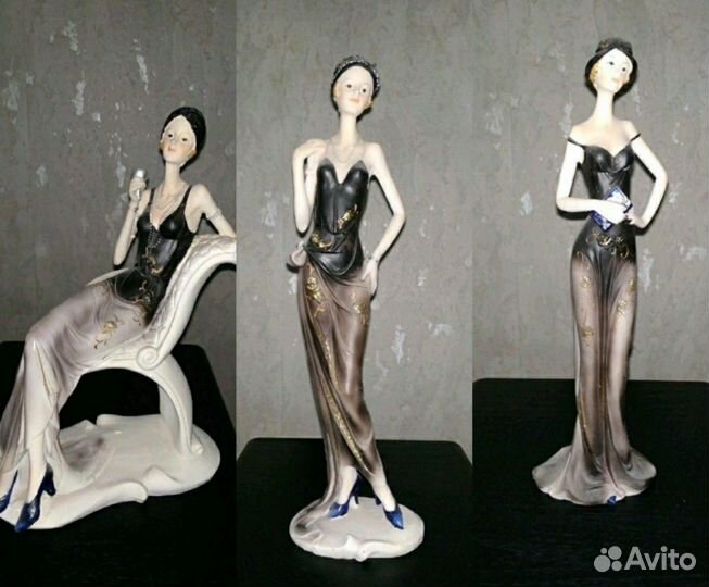 Статуэтка 32 см Дама в стиле 20-х гг 20 вв