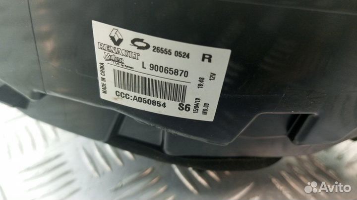 Фонарь задний внутренний левый Renault Koleos