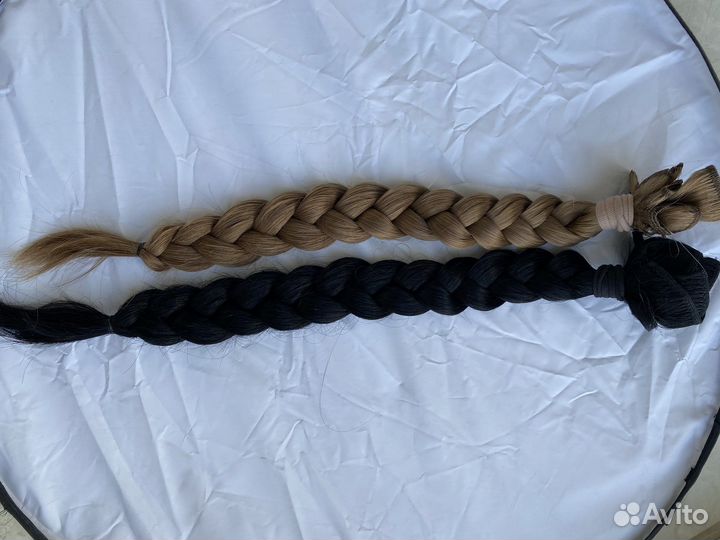 Волосы натуральные на заколках