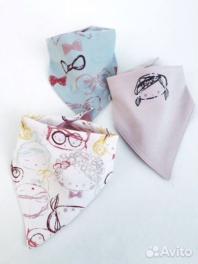 Нагрудники для девочки (3шт/уп)