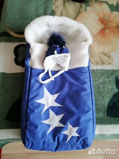 Конверт на выписку для мальчика осень-зима