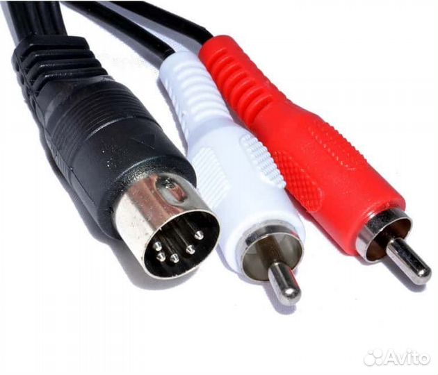 Кабель 5DIN на aux, rca