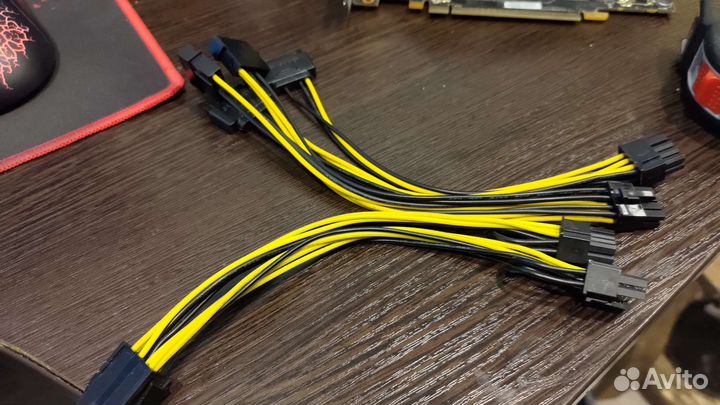 Переходник cpu-vga 2x8pin, molex-8pin, sata-8pin