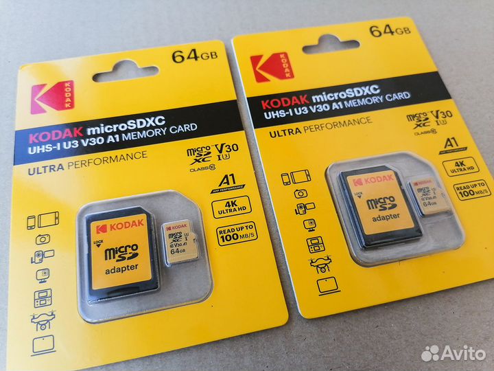 Карта памяти MicroSD 64 GB Kodak Новая 10й класс
