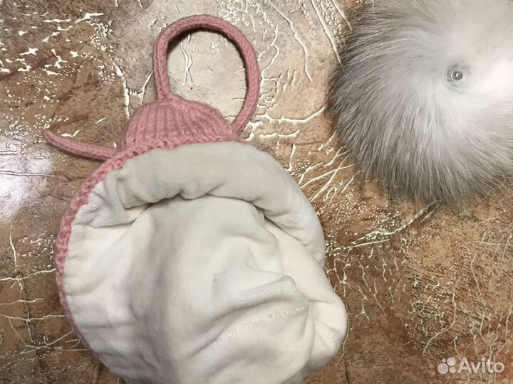 Шапочка на девочку 2-3 года