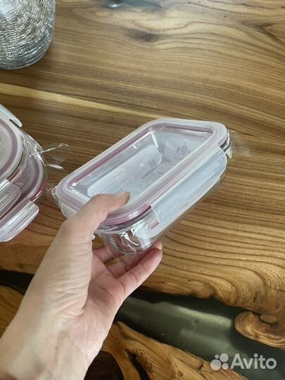 Контейнеры для хранения стекло 3 шт