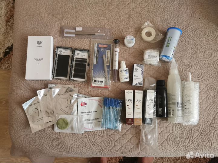 Набор для наращивания ресниц, окрашивания бровей