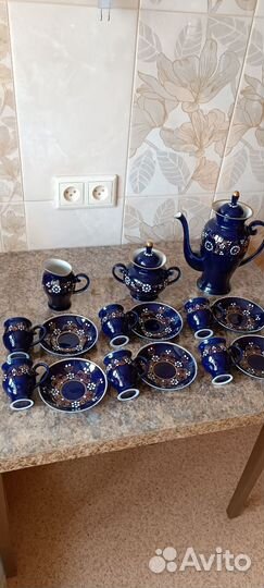 Кофейный сервиз СССР Кобальт