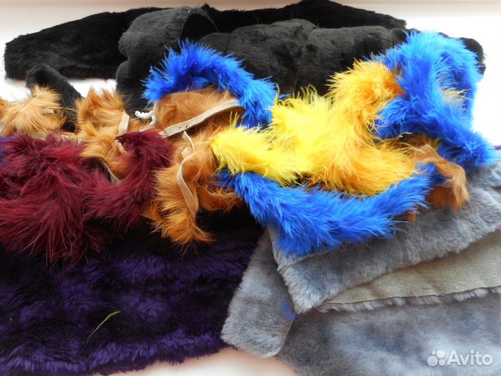 Мех разный,пух натуральный для поделок