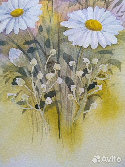 Картина акварель цветы