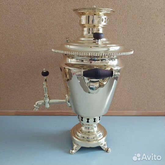 Старинный угольный самовар 3 литра с трубой