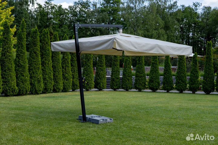 Зонты для дачи и сада на боковой опоре