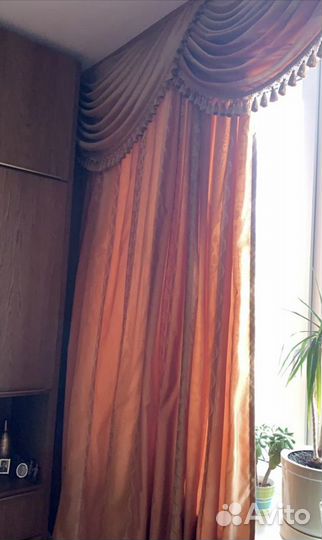 Шторы с ламбрикеном бу