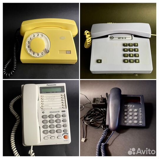 Стационарный телефон дисковый кнопочный