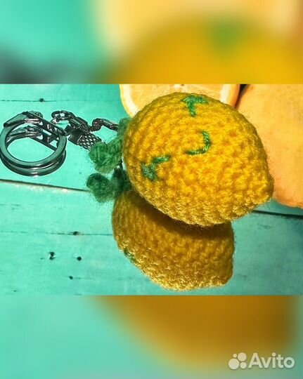 Брелок мишка-малютка, лимончик