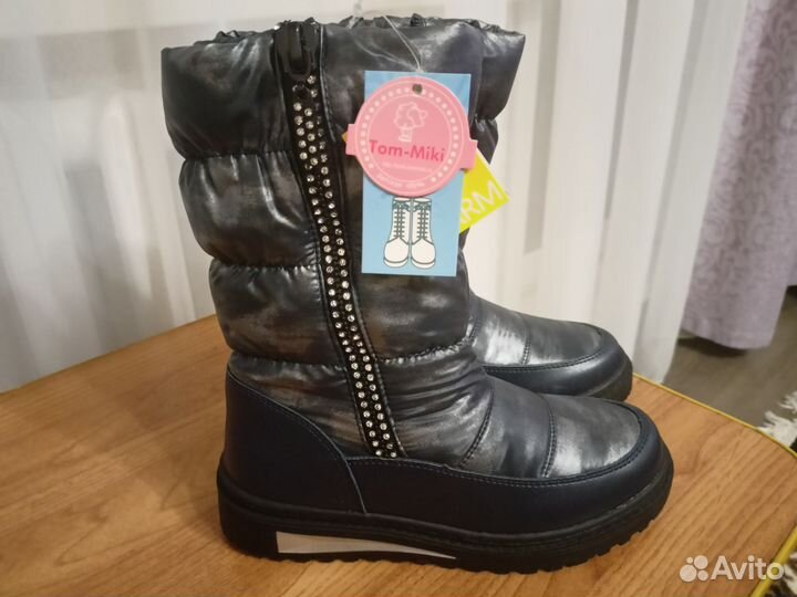 Сапоги зимние новые для девочки 37