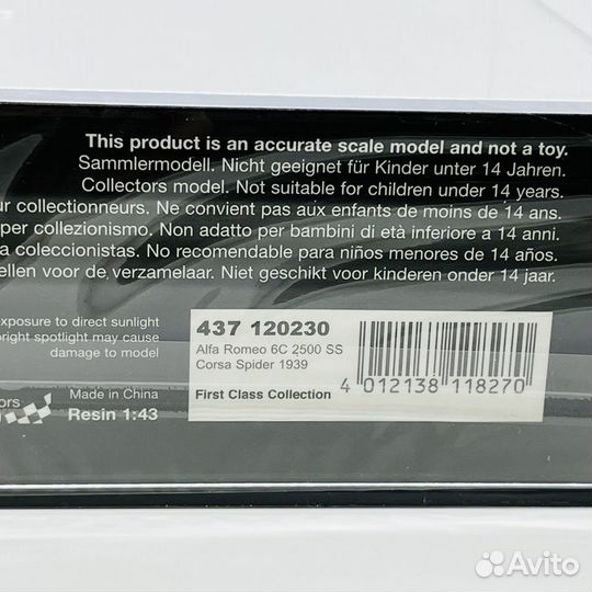 Alfa Romeo 6C Corsa Minichamps 1/43