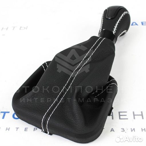 Ручка кпп (стиль Vesta, черный лак) в коже ваз