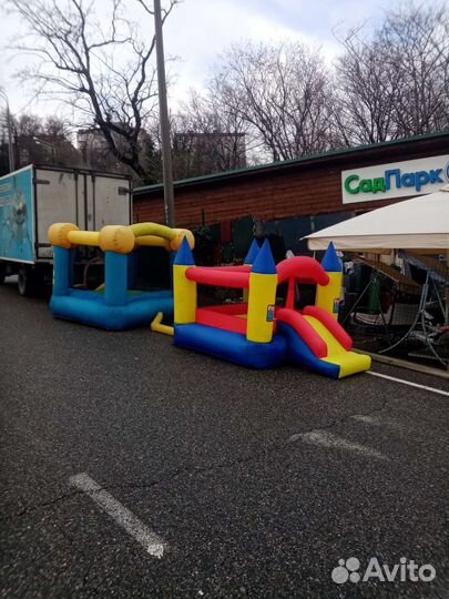 1+1 в подарок. Надувные детские батут с горкой