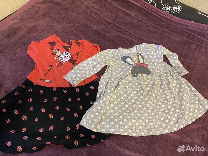 Огромный пакет вещей для девочки 93-98