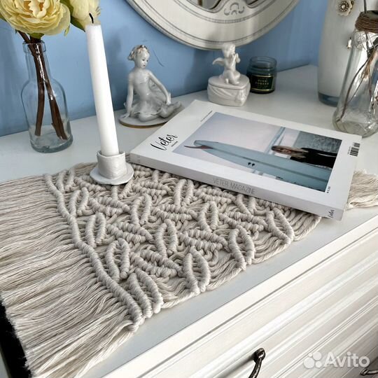 Декоративная салфетка макраме