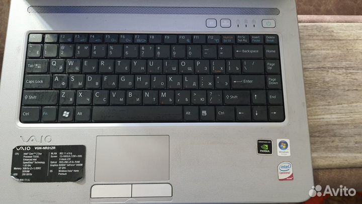 Ноутбук Sony vaio VGN-NR31ER