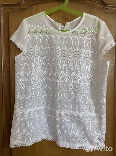 Блузки белые на девочку