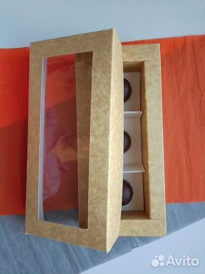 Коробочка на три конфеты