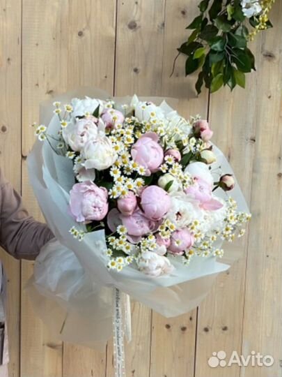 Пионы букет, пион доставка
