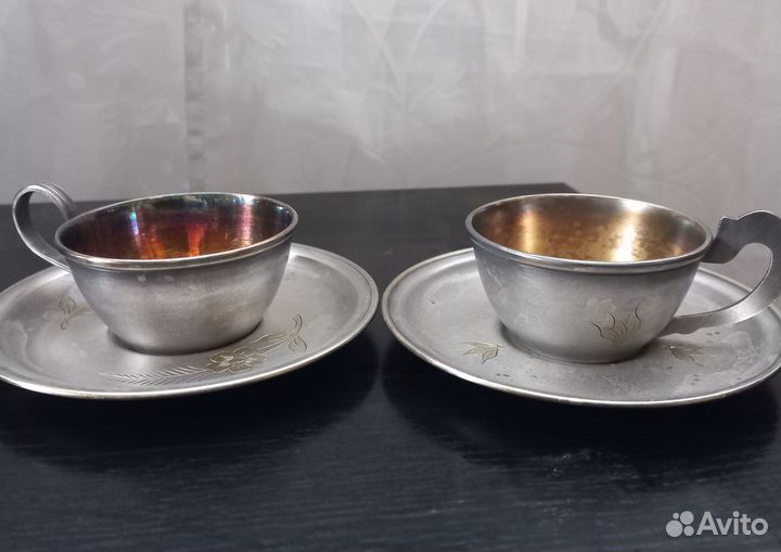 Мельхиоровые кофейные пары СССР
