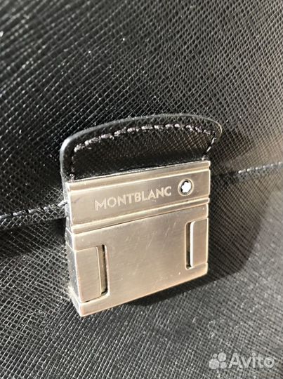 Мужской кожаный портфель Montblanc