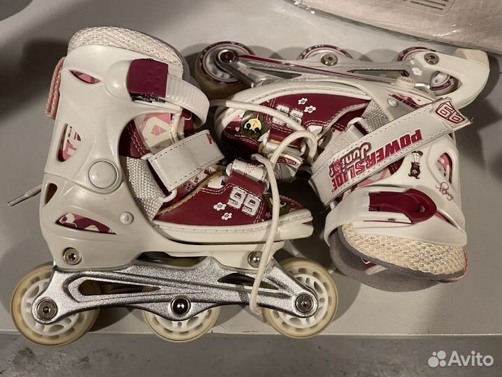 Р. 27-30 Детские раздвижные ролики на девочку
