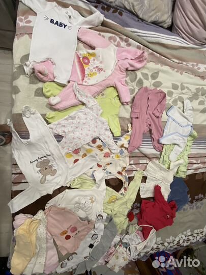 Вещи пакетом на новорожденного (девочка 56-62)