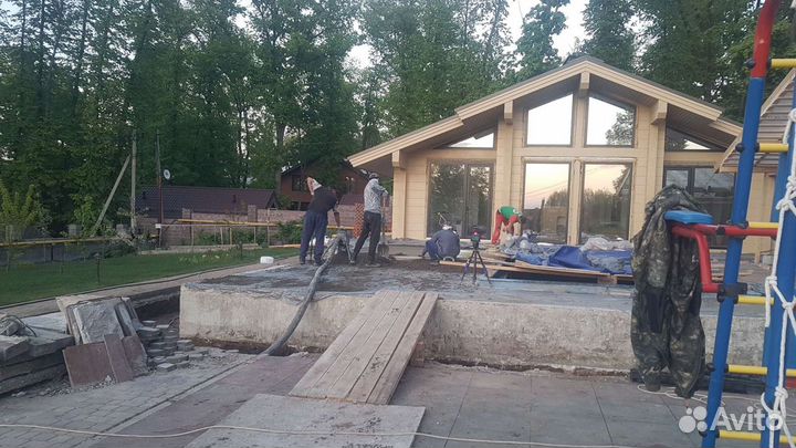 Полусухая стяжка пола. Штукатурка