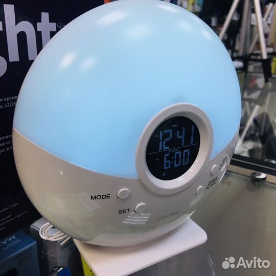 Радио часы будильник ночник Perfeo Night