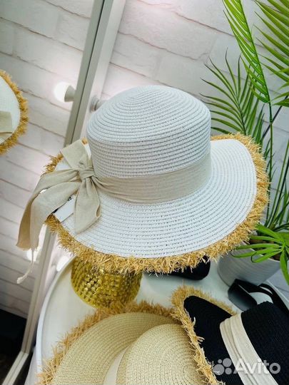 Шляпа плетеная женская