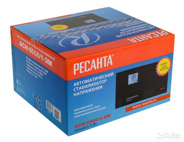 Стабилизатор напряжения ресанта асн-5000/1-эм