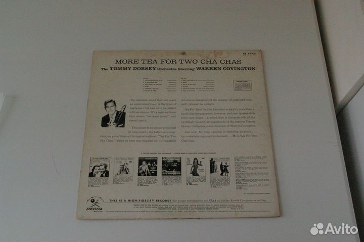 Пластинка Tommy Dorsey jazz 1959 USA original