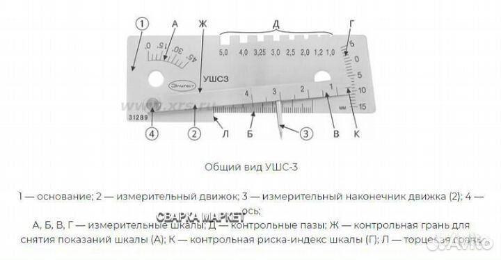 Шаблон сварщика ушс-3