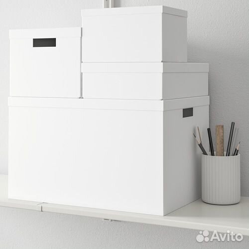 Tjena IKEA 603.954.28 Коробка с крышкой 25x35x20 см. Белый