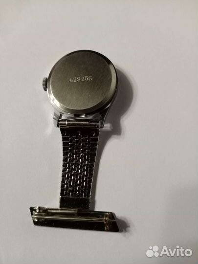 Часы женские Заря СССР, на заколке, 21 камень, мех