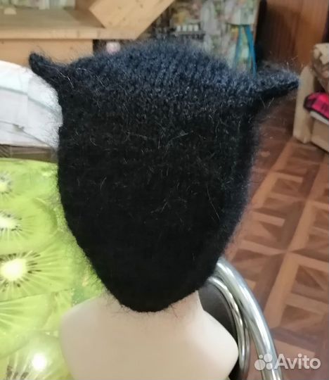 Чепчик с кошачьми ушками