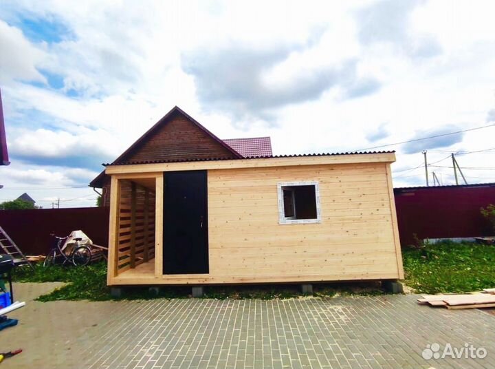 Хозблок деревянный дачный домик
