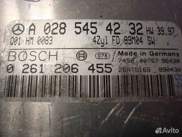 Блок управления C208 M111 A0285454232