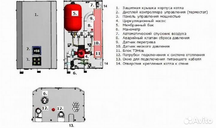 Электрический котел 6-9-12 кВт с Wi-Fi и Янд.Алиса